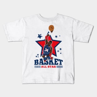 Olajuwon Basketball The Dream Houston 34 All Star Kids T-Shirt